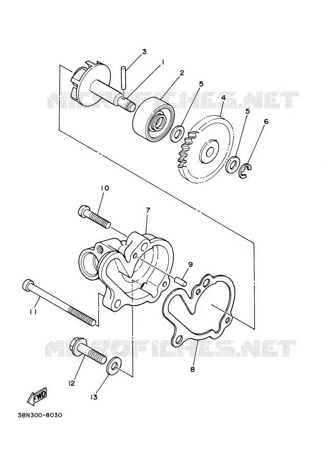 WATERPUMP / HOSES Yamaha MOTO 125 2002 TDR  TDR125