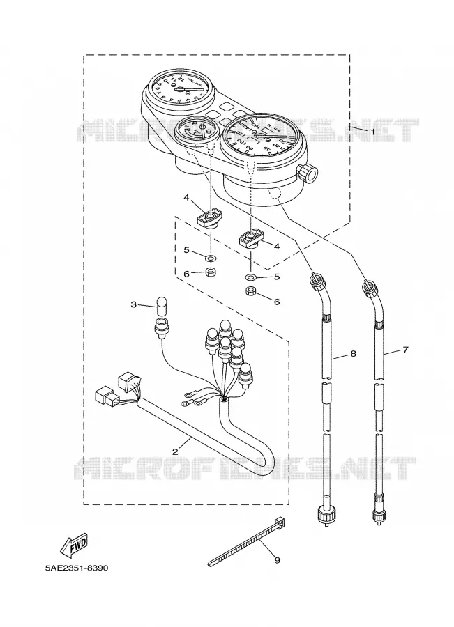 SPEEDOMETER Yamaha MOTO 125 2002 TDR  TDR125