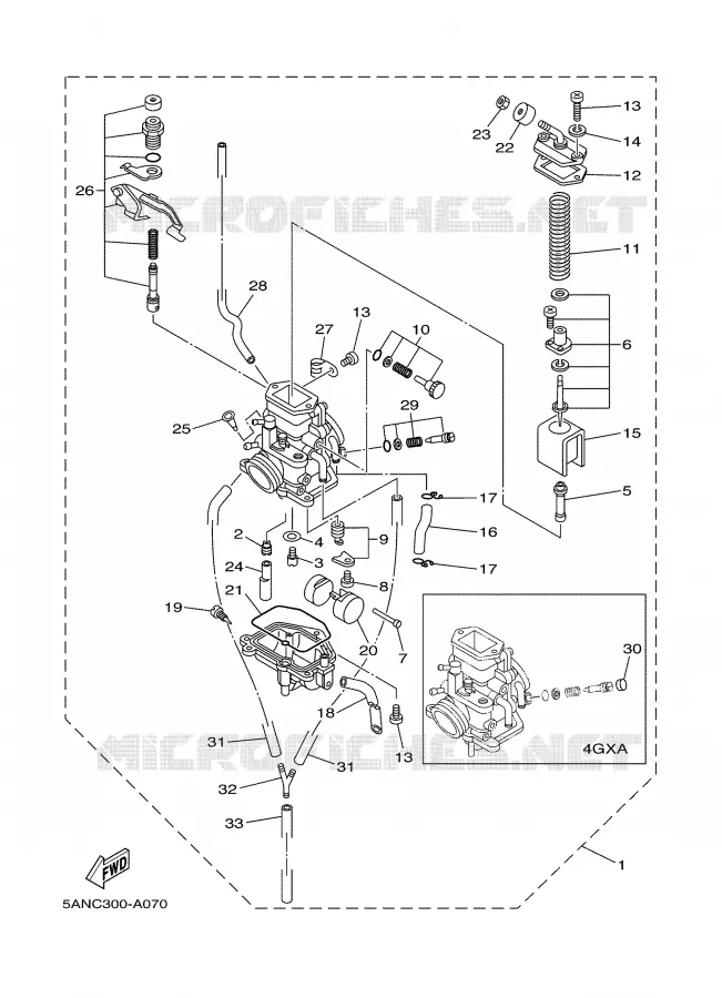CARBURETOR Yamaha MOTO 125 2002 TDR  TDR125