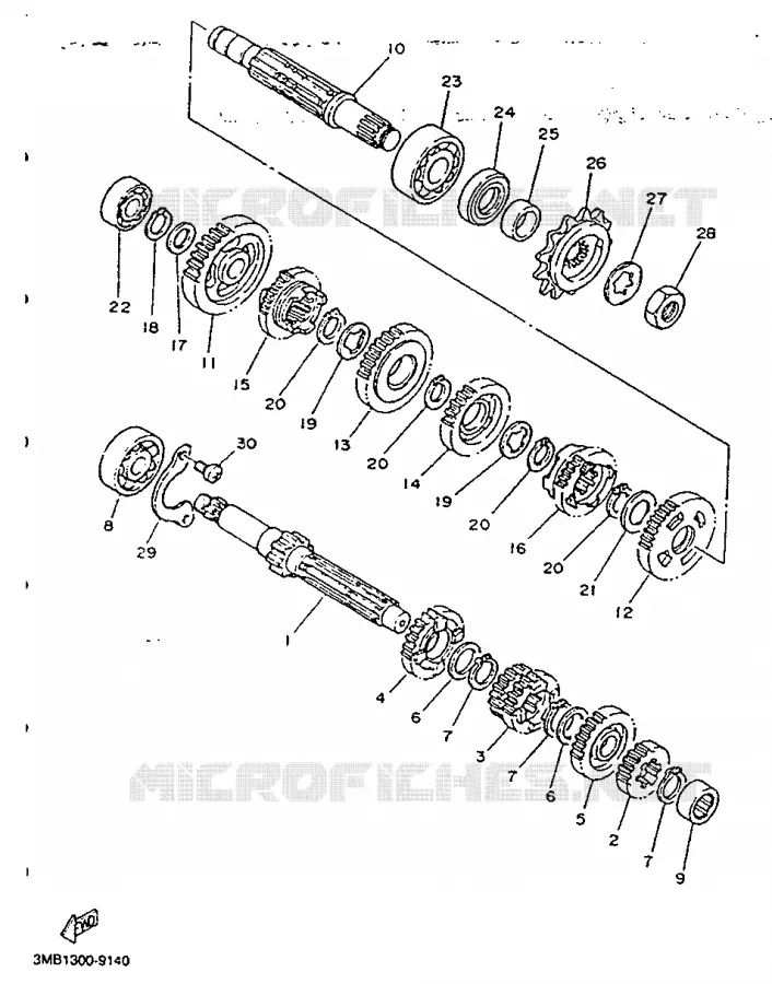 TRANSMISSION Yamaha MOTO 125 1992 TDR  TDR125R