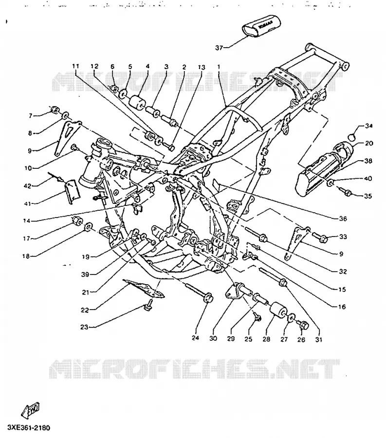 FRAME Yamaha MOTO 125 1992 TDR  TDR125R
