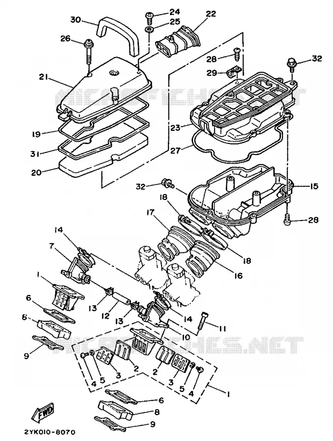 INTAKE Yamaha MOTO 240 1990 TDR  TDR240
