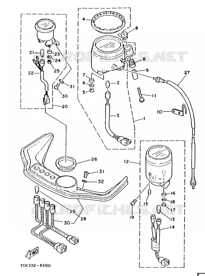 SPEEDOMETER Yamaha MOTO 240 1990 TDR  TDR240