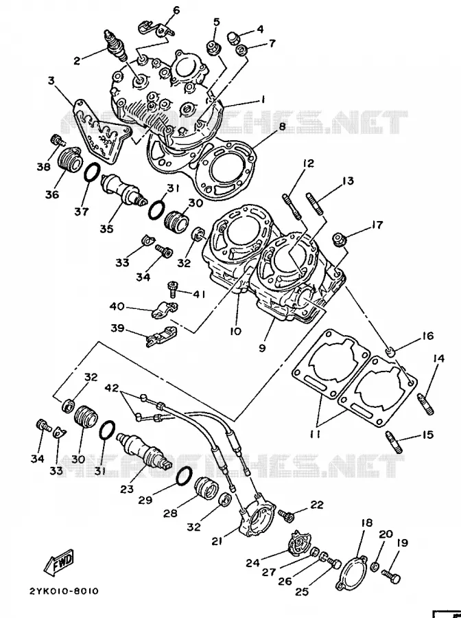 CYLINDER Yamaha MOTO 250 1988 TDR  TDR250