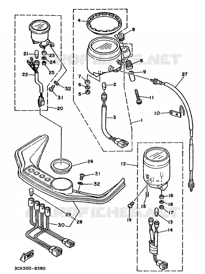 SPEEDOMETER Yamaha MOTO 250 1988 TDR  TDR250