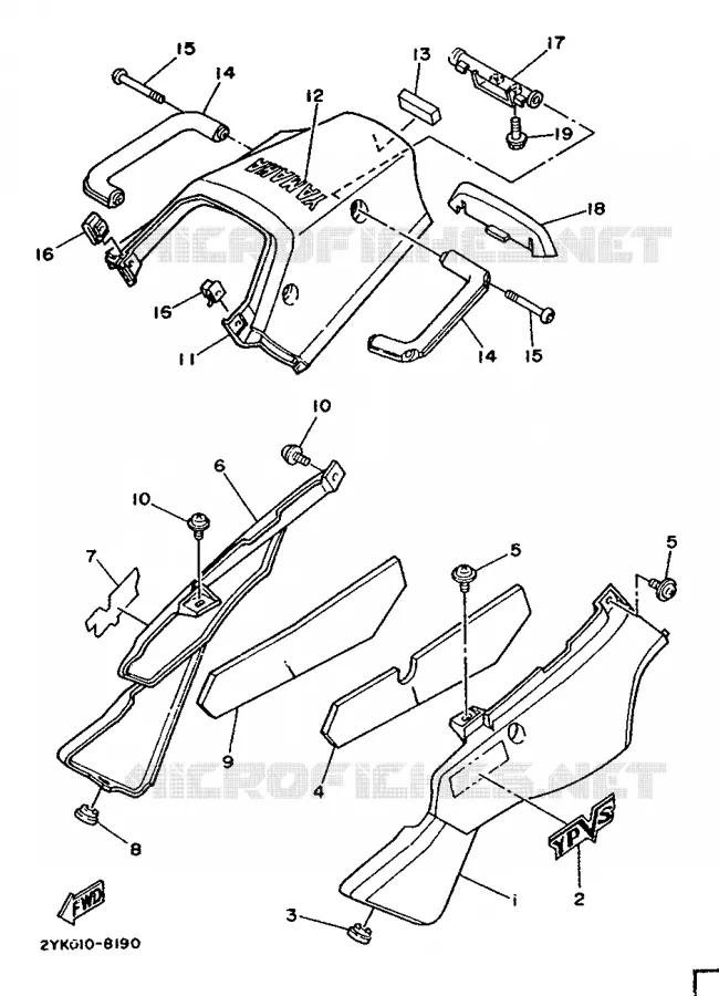 SIDE COVER Yamaha MOTO 250 1988 TDR  TDR250