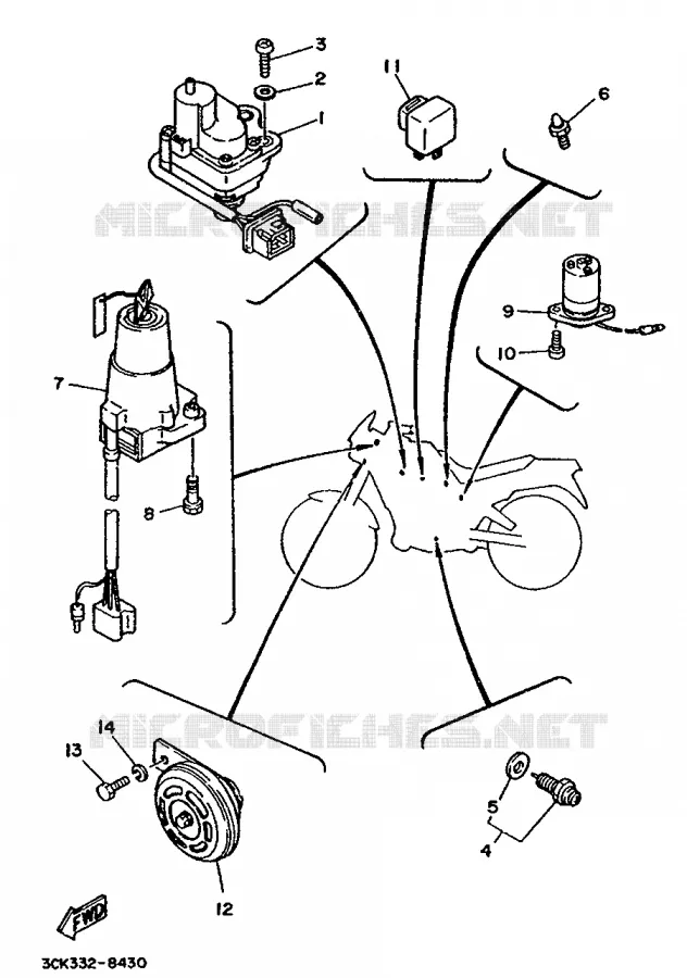 ELECTRICAL 2 Yamaha MOTO 250 1988 TDR  TDR250