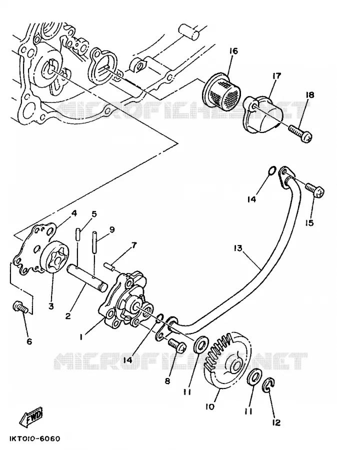 OIL PUMP 2 Yamaha MOTO 250 1988 TDR  TDR250
