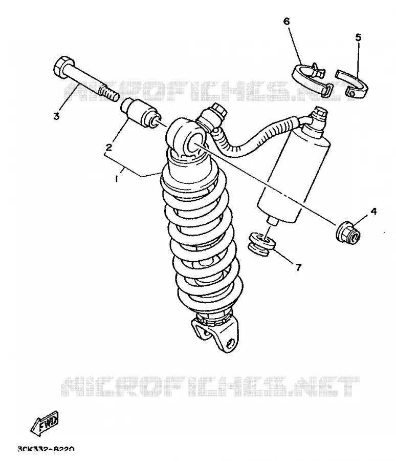 REAR SHOCK ABSORBER Yamaha MOTO 250 1990 TDR  TDR250