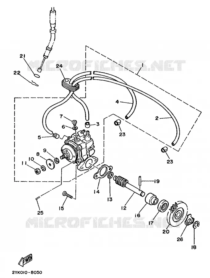 OIL PUMP 1 Yamaha MOTO 250 1990 TDR  TDR250