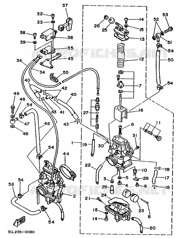 CARBURETOR Yamaha MOTO 250 1990 TDR  TDR250