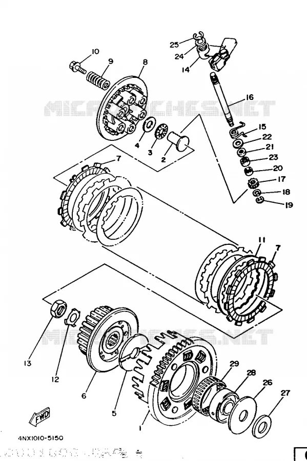 STARTER CLUTCH Yamaha MOTO 850 1996 TRX  TRX850