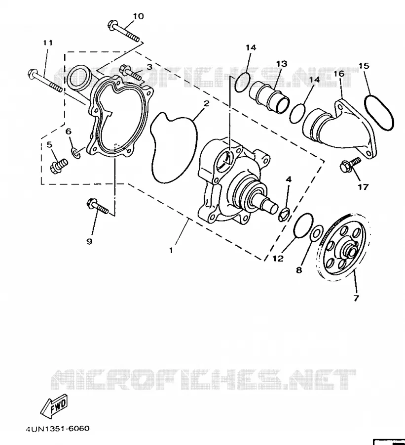 WATERPUMP Yamaha MOTO 850 1996 TRX  TRX850