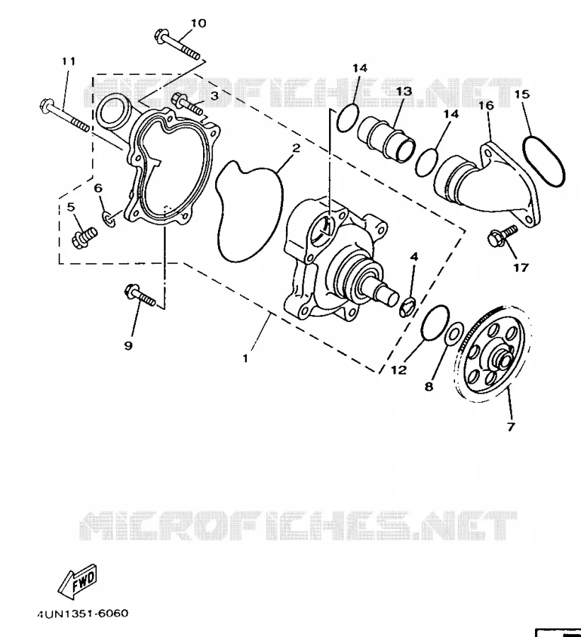 WATERPUMP Yamaha MOTO 850 1996 TRX  TRX850
