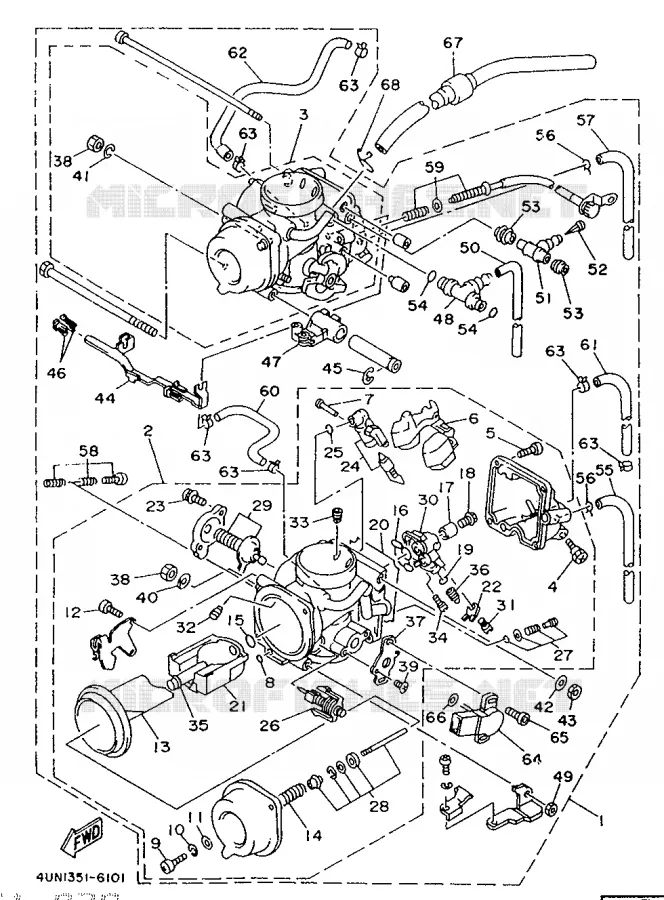 CARBURETOR Yamaha MOTO 850 1996 TRX  TRX850