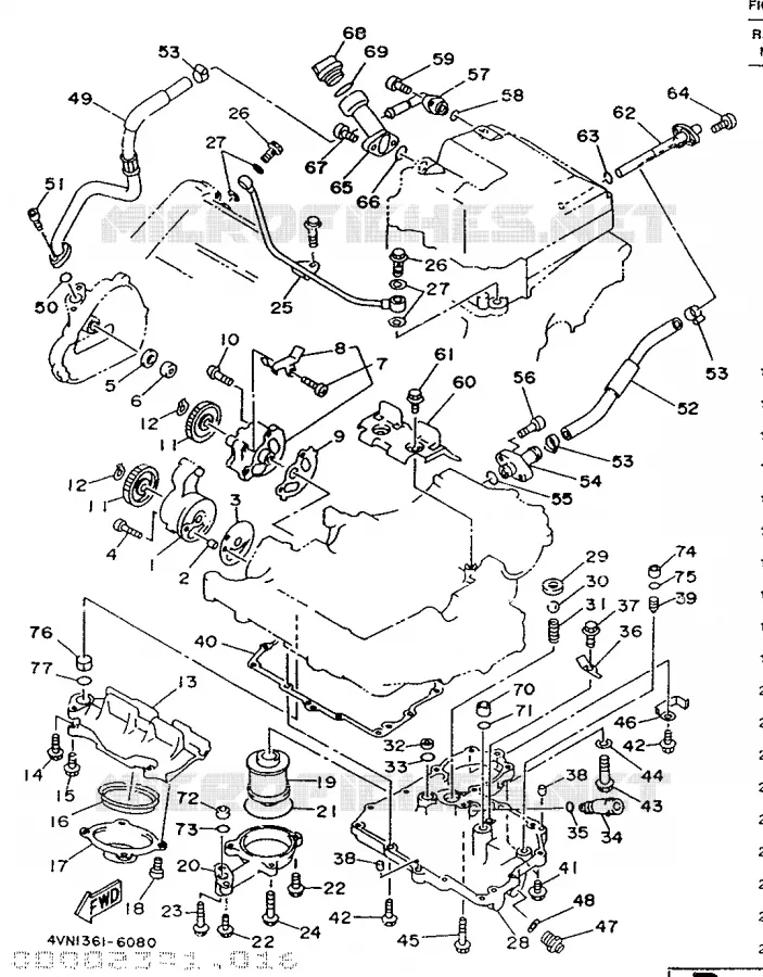 OIL PUMP Yamaha MOTO 850 1996 TRX  TRX850