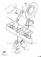 REAR BRAKE CALIPER for Yamaha TRX 1997