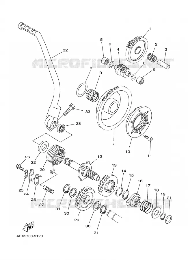 STARTER CLUTCH Yamaha MOTO 250 2002 TTR  TT250R