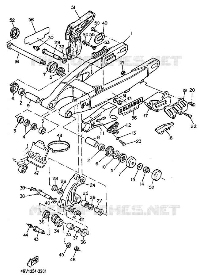 SWINGARM Yamaha MOTO 600 1994 TTE  TT600E