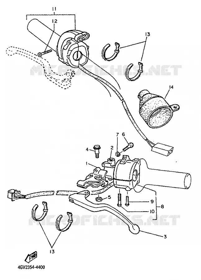 SWITCH / LEVER Yamaha MOTO 600 1994 TTE  TT600E