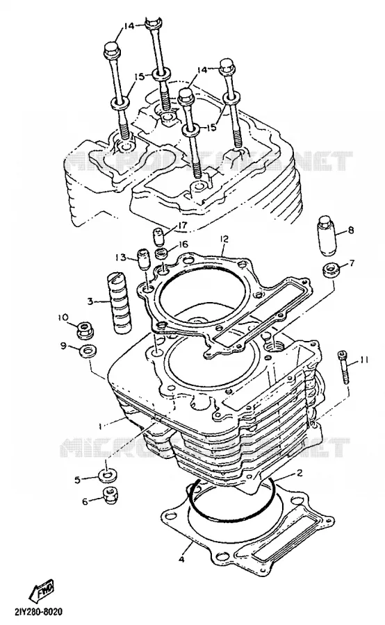 CYLINDER Yamaha MOTO 600 1996 TTE  TT600E