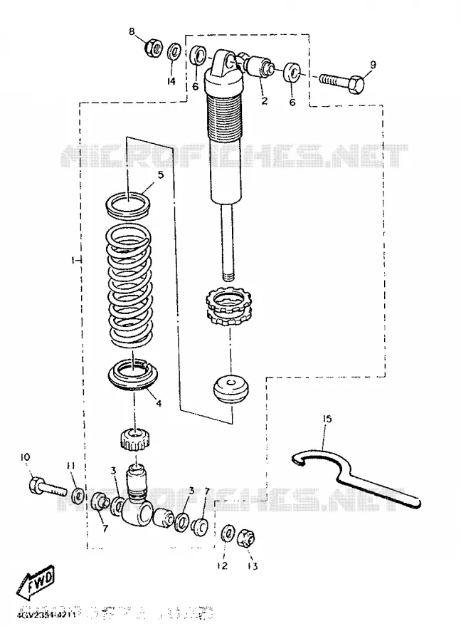 REAR SHOCK ABSORBER Yamaha MOTO 600 1996 TTE  TT600E