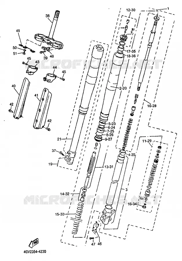 FRONT FORK Yamaha MOTO 600 1996 TTE  TT600E