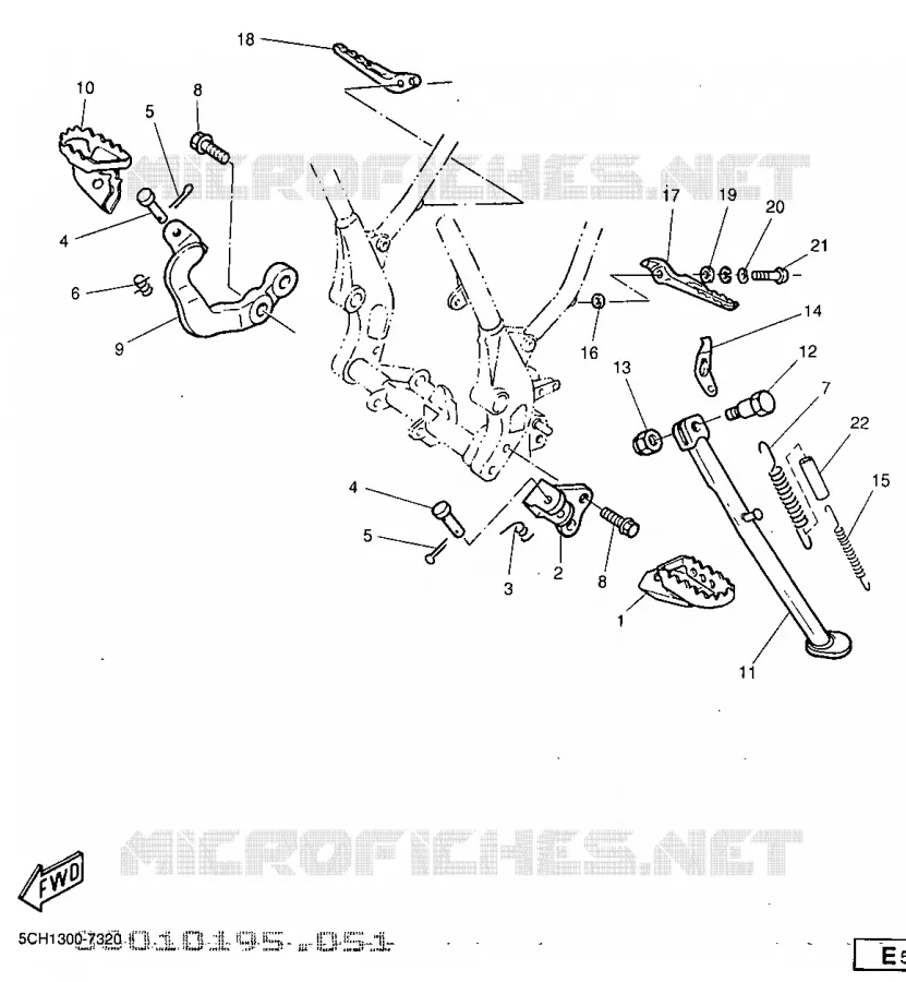 STAND / FOOTREST Yamaha MOTO 600 1997 TTR  TT600R