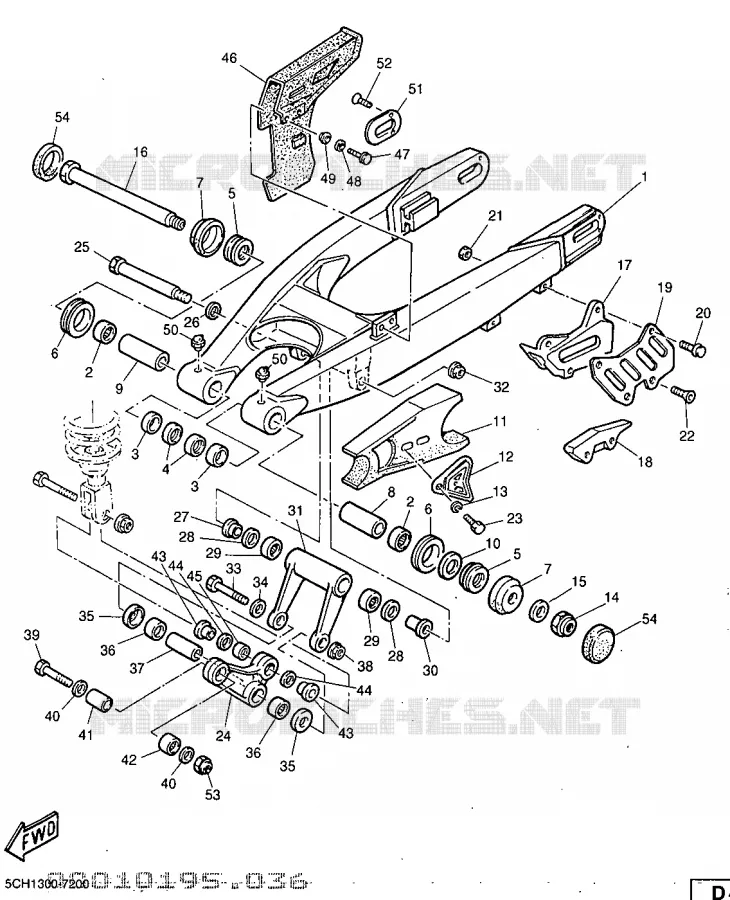 SWINGARM Yamaha MOTO 600 1997 TTR  TT600R