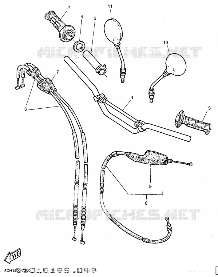HANDLEBAR & CABLES Yamaha MOTO 600 1999 TTR  TT600R