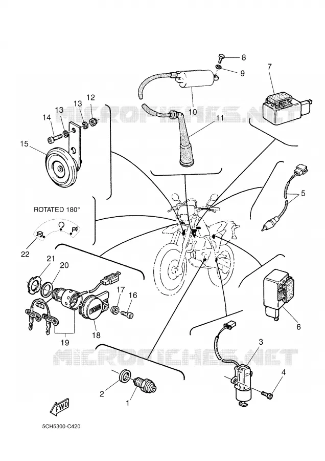 ELECTRICAL 2 Yamaha MOTO 600 2004 TTRE  TT600RE