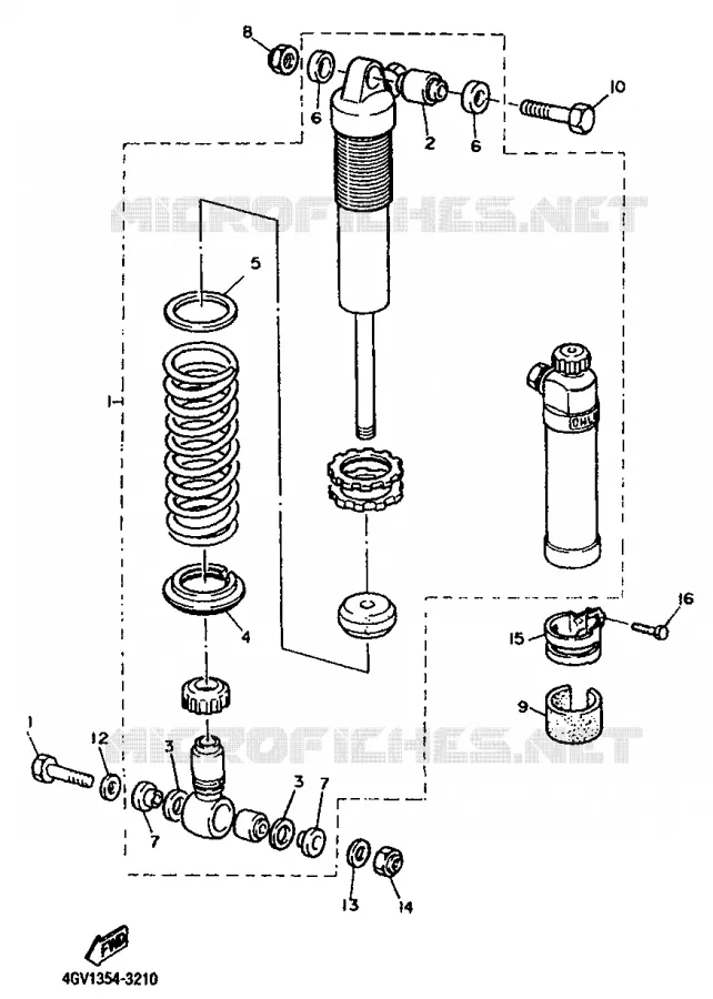 REAR SHOCK ABSORBER Yamaha MOTO 600 1993 TT  TT600S