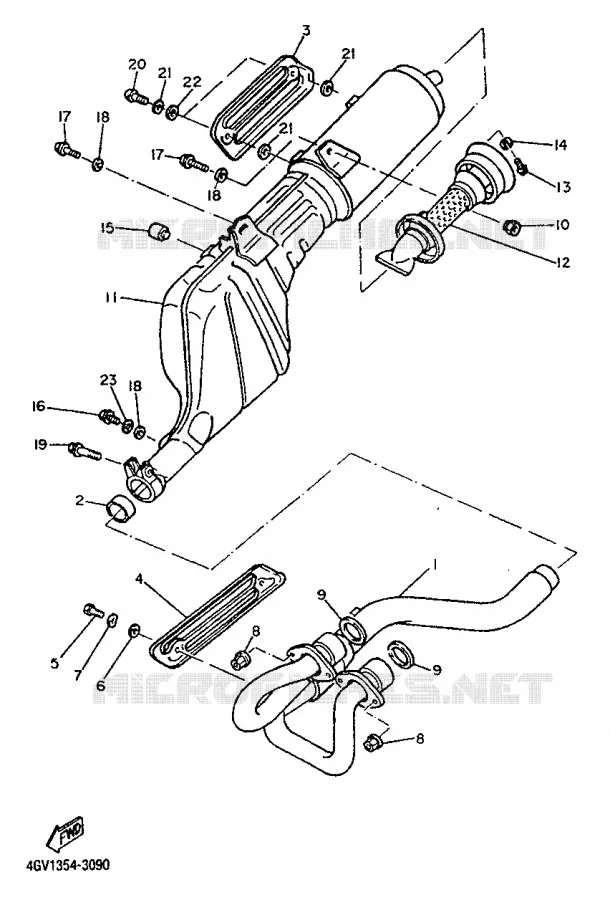 EXHAUST Yamaha MOTO 600 1995 TT  TT600S