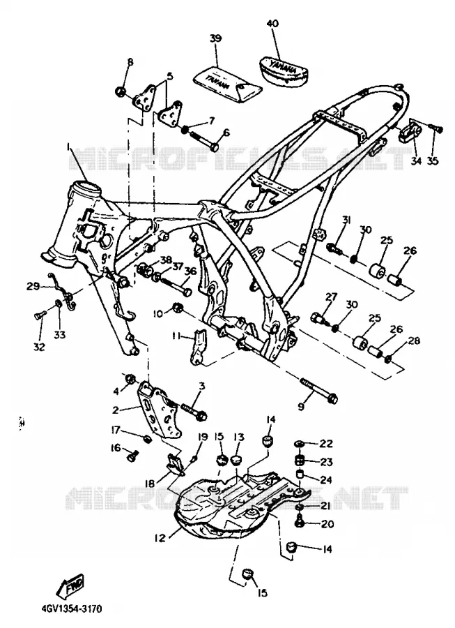 FRAME Yamaha MOTO 600 1995 TT  TT600S
