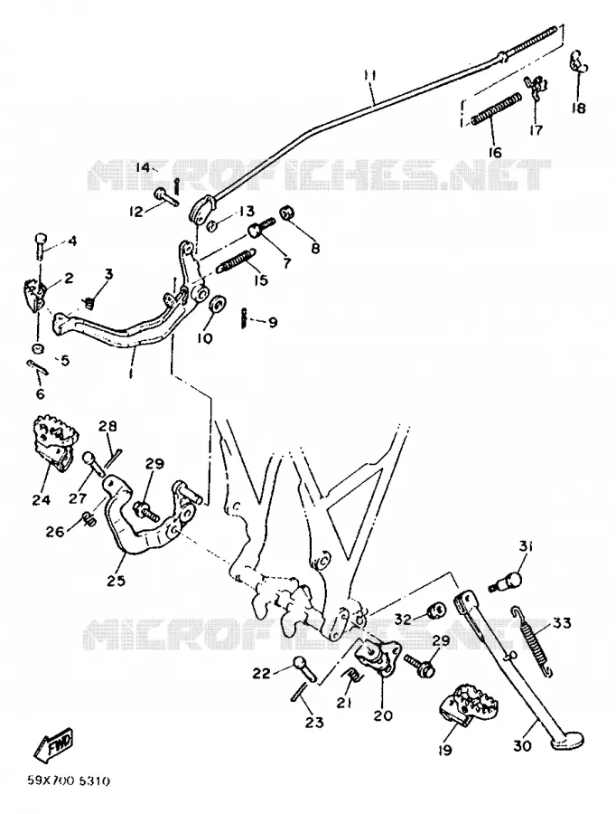 STAND / FOOTREST Yamaha MOTO 600 1989 TT  TT600W