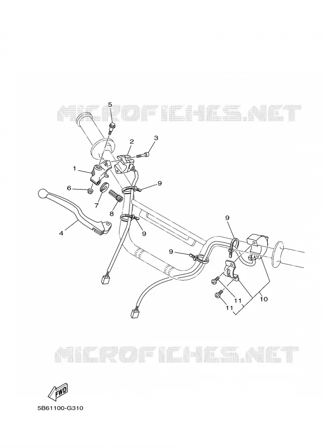 HANDLE SWITCH / LEVER Yamaha MOTO 110 2009 TTRE  TT-R110E