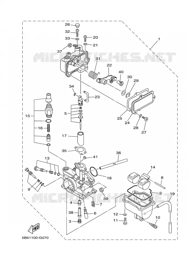 CARBURETOR Yamaha MOTO 110 2009 TTRE  TT-R110E