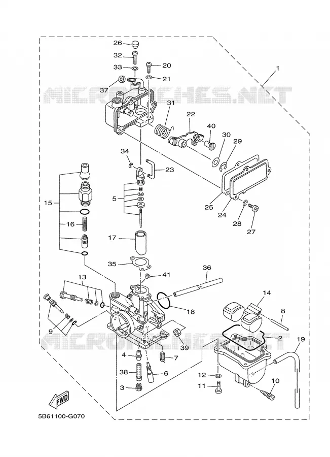 CARBURETOR Yamaha MOTO 110 2009 TTRE  TT-R110EY