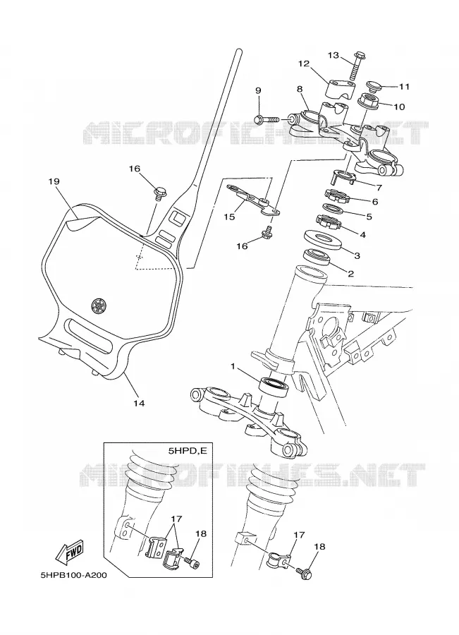 STEERING Yamaha MOTO 125 2002 TTR  TTR125