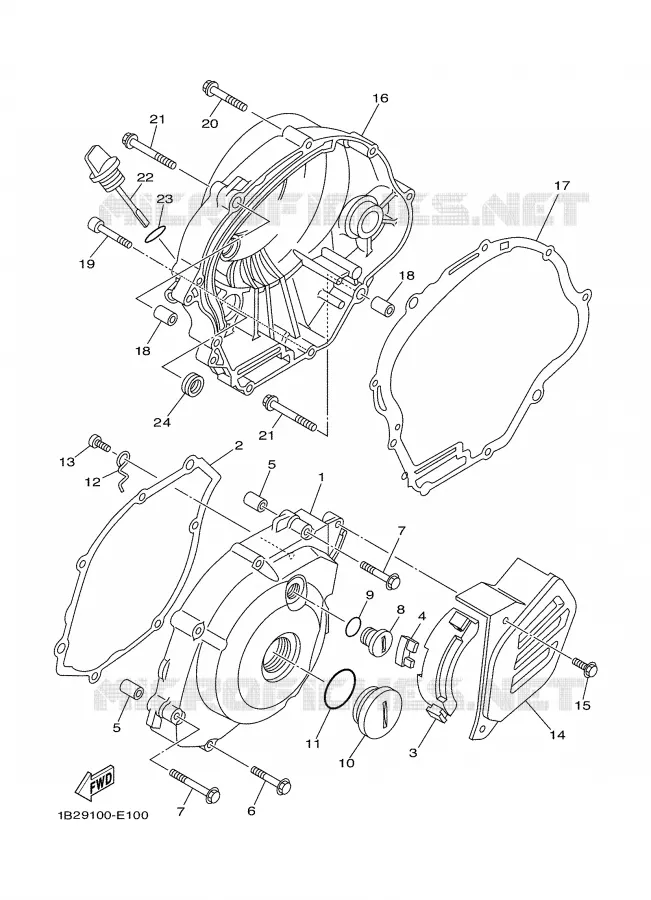 COVER - ENGINE 1 Yamaha MOTO 125 2006 TTR  TTR125