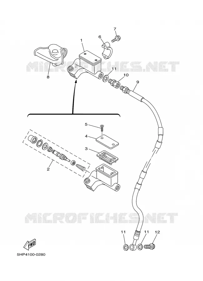 FRONT MASTER CYLINDER Yamaha MOTO 125 2006 TTR  TTR125
