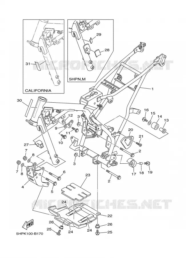 FRAME Yamaha MOTO 125 2003 TTRE  TTR125E