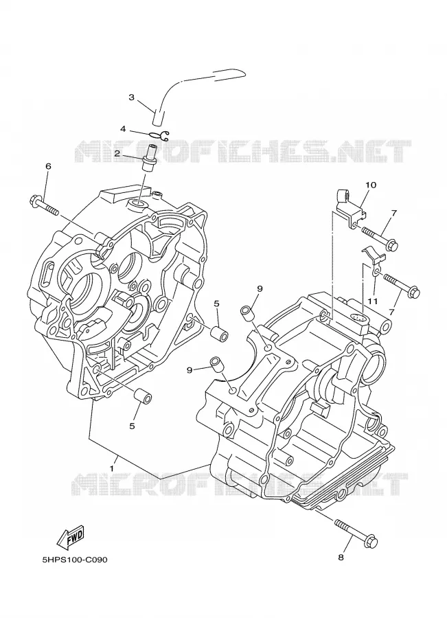 CRANKCASE Yamaha MOTO 125 2004 TTRE  TTR125E
