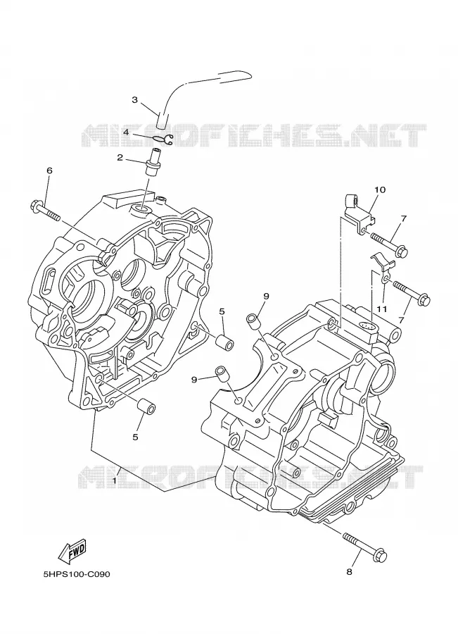 CRANKCASE Yamaha MOTO 125 2005 TTRE  TTR125E