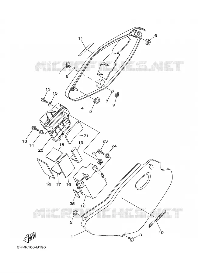 SIDE COVER Yamaha MOTO 125 2005 TTRE  TTR125E