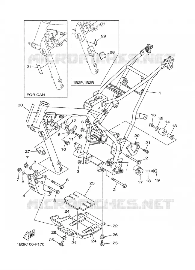FRAME Yamaha MOTO 125 2007 TTRE  TTR125E