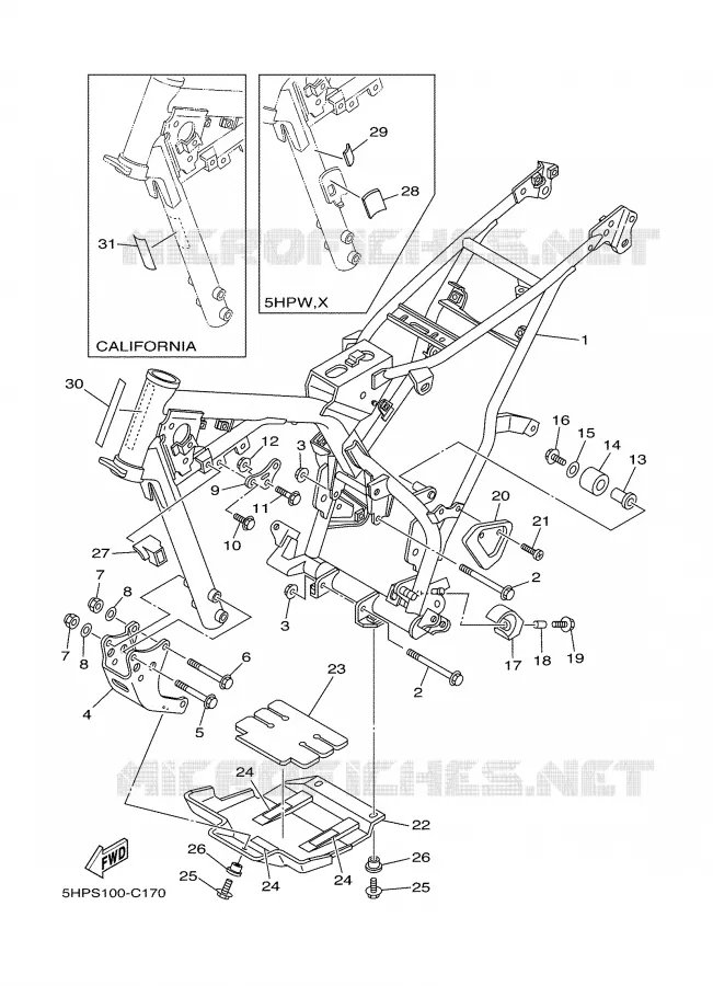 FRAME Yamaha MOTO 125 2004 TTRE  TTR125ES