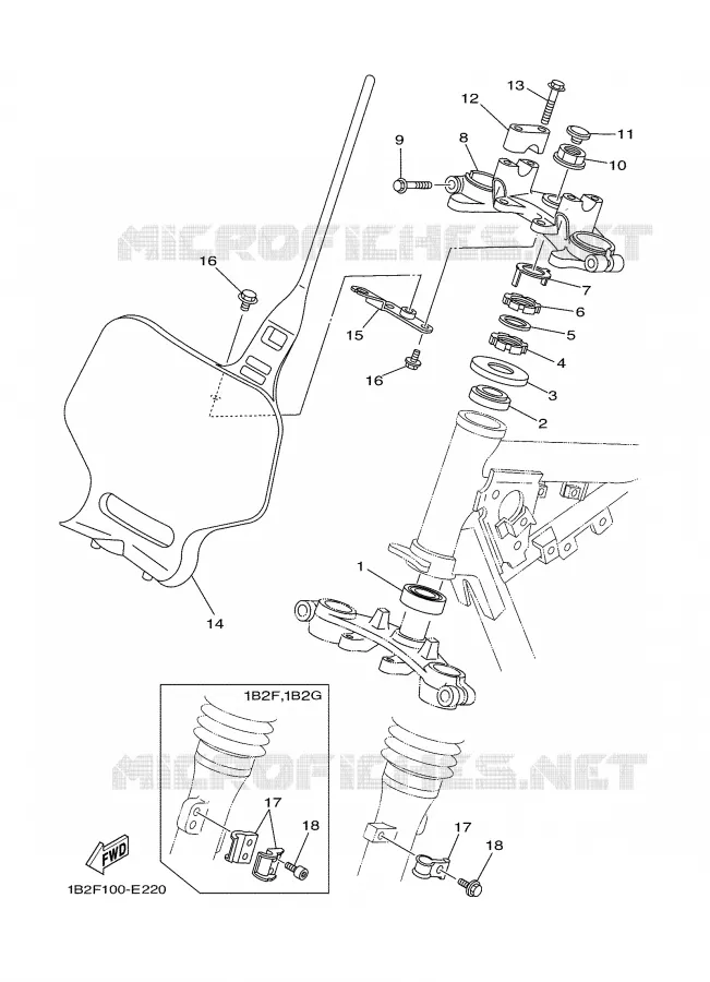 STEERING Yamaha MOTO 125 2006 TTRE  TTR125EV
