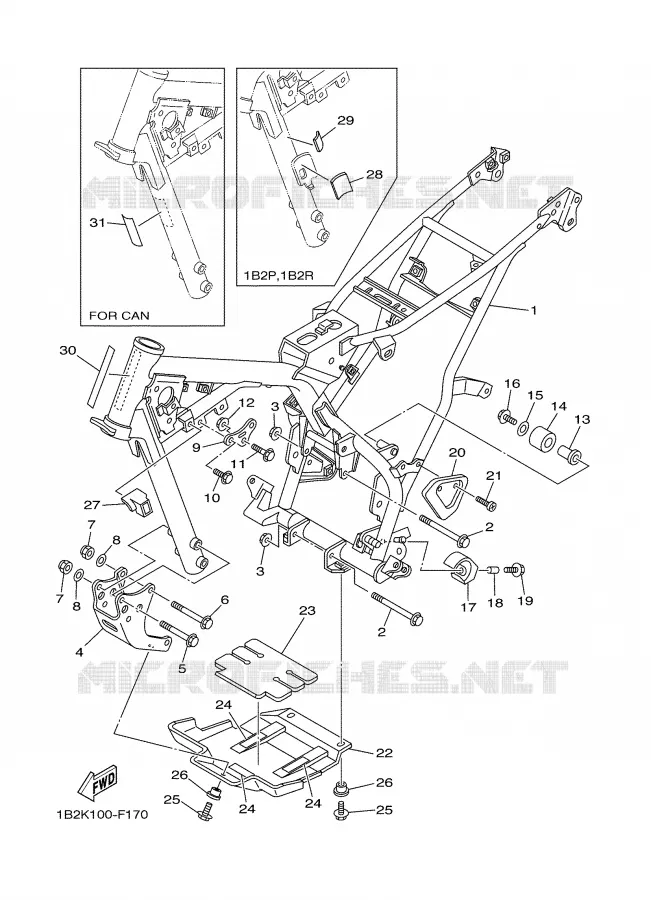 FRAME Yamaha MOTO 125 2007 TTRE  TTR125EW