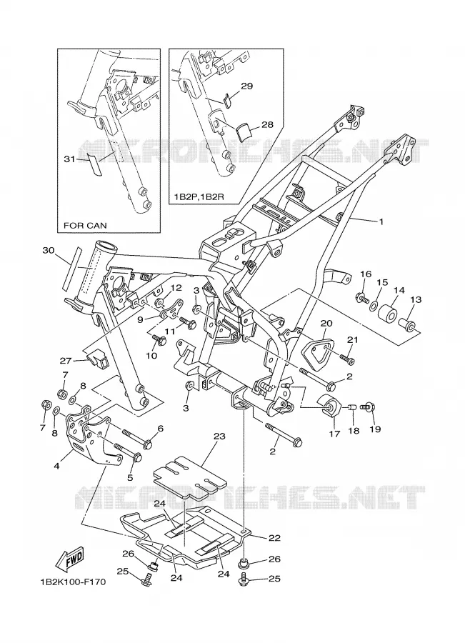 FRAME Yamaha MOTO 125 2007 TTRE  TTR125EW